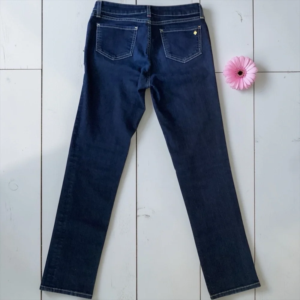 kate spade Dark Indigo Straight-Leg Jeans Perry Street Play Hooky Size 28